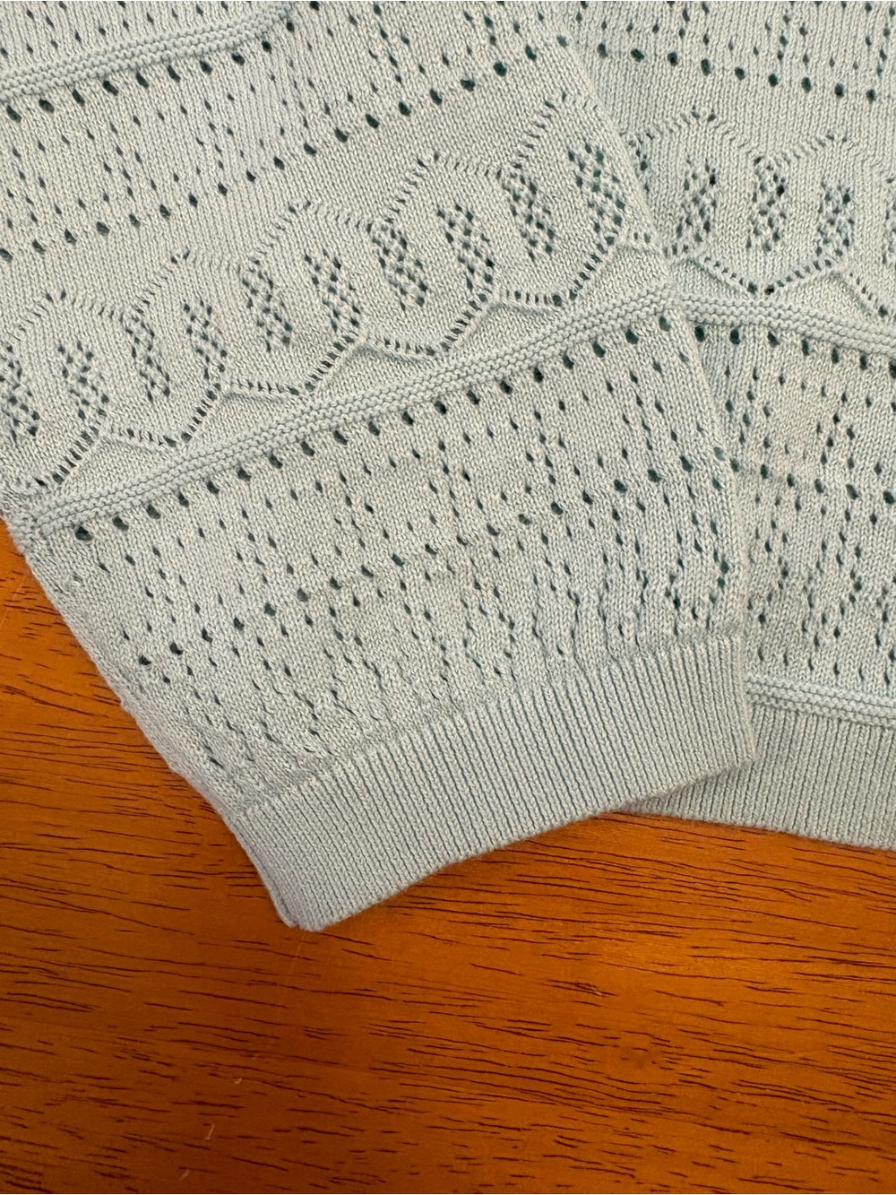 J. Crew Seafoam Pointelle Cardigan - Women's Lightweight Knit - Picture 5 of 5